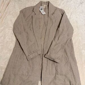 Eileen Fisher Light Tan Linen Blazer